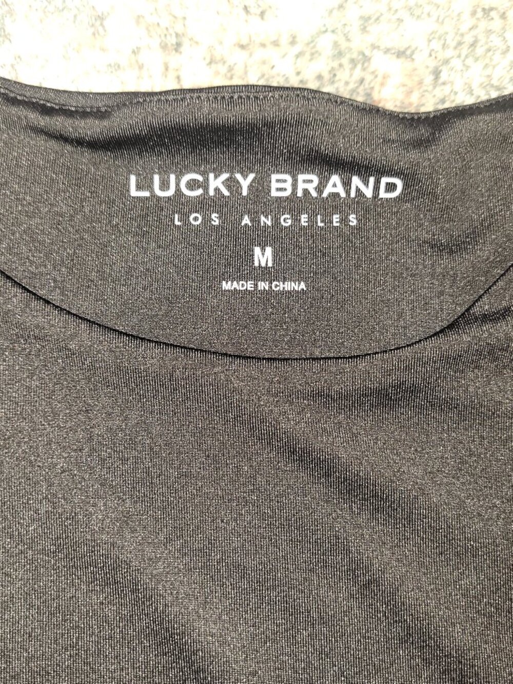Lucky Brand High Neck Black Bodysuit